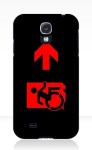 Accessible Exit Sign Project Wheelchair Wheelie Running Man Symbol Means of Egress Icon Disability Emergency Evacuation Fire Safety Samsung Galaxy Case&nbsp;130