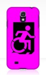 Accessible Exit Sign Project Wheelchair Wheelie Running Man Symbol Means of Egress Icon Disability Emergency Evacuation Fire Safety Samsung Galaxy Case&nbsp;67