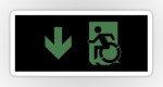Accessible Exit Sign Project Wheelchair Wheelie Running Man Symbol Means of Egress Icon Disability Emergency Evacuation Fire Safety Sticker&nbsp;113