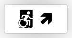 Accessible Exit Sign Project Wheelchair Wheelie Running Man Symbol Means of Egress Icon Disability Emergency Evacuation Fire Safety Sticker&nbsp;117