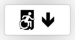 Accessible Exit Sign Project Wheelchair Wheelie Running Man Symbol Means of Egress Icon Disability Emergency Evacuation Fire Safety Sticker&nbsp;119