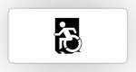 Accessible Exit Sign Project Wheelchair Wheelie Running Man Symbol Means of Egress Icon Disability Emergency Evacuation Fire Safety Sticker&nbsp;127