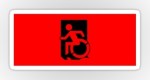 Accessible Exit Sign Project Wheelchair Wheelie Running Man Symbol Means of Egress Icon Disability Emergency Evacuation Fire Safety Sticker&nbsp;13