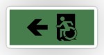 Accessible Exit Sign Project Wheelchair Wheelie Running Man Symbol Means of Egress Icon Disability Emergency Evacuation Fire Safety Sticker&nbsp;21