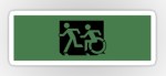 Accessible Exit Sign Project Wheelchair Wheelie Running Man Symbol Means of Egress Icon Disability Emergency Evacuation Fire Safety Sticker&nbsp;61