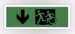 Accessible Exit Sign Project Wheelchair Wheelie Running Man Symbol Means of Egress Icon Disability Emergency Evacuation Fire Safety Sticker&nbsp;62