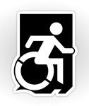 Accessible Exit Sign Project Wheelchair Wheelie Running Man Symbol Means of Egress Icon Disability Emergency Evacuation Fire Safety Sticker&nbsp;62