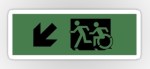 Accessible Exit Sign Project Wheelchair Wheelie Running Man Symbol Means of Egress Icon Disability Emergency Evacuation Fire Safety Sticker&nbsp;64