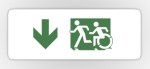 Accessible Exit Sign Project Wheelchair Wheelie Running Man Symbol Means of Egress Icon Disability Emergency Evacuation Fire Safety Sticker&nbsp;77