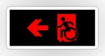 Accessible Exit Sign Project Wheelchair Wheelie Running Man Symbol Means of Egress Icon Disability Emergency Evacuation Fire Safety Sticker&nbsp;82