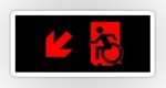 Accessible Exit Sign Project Wheelchair Wheelie Running Man Symbol Means of Egress Icon Disability Emergency Evacuation Fire Safety Sticker&nbsp;84