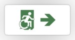 Accessible Exit Sign Project Wheelchair Wheelie Running Man Symbol Means of Egress Icon Disability Emergency Evacuation Fire Safety Sticker&nbsp;90