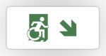 Accessible Exit Sign Project Wheelchair Wheelie Running Man Symbol Means of Egress Icon Disability Emergency Evacuation Fire Safety Sticker&nbsp;92