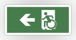 Accessible Exit Sign Project Wheelchair Wheelie Running Man Symbol Means of Egress Icon Disability Emergency Evacuation Fire Safety Sticker&nbsp;99