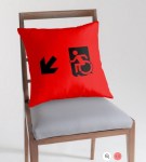 Accessible Exit Sign Project Wheelchair Wheelie Running Man Symbol Means of Egress Icon Disability Emergency Evacuation Fire Safety Throw Pillow Cushion 31