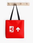 Accessible Exit Sign Project Wheelchair Wheelie Running Man Symbol Means of Egress Icon Disability Emergency Evacuation Fire Safety Tote Bag&nbsp;37