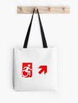 Accessible Exit Sign Project Wheelchair Wheelie Running Man Symbol Means of Egress Icon Disability Emergency Evacuation Fire Safety Tote Bag&nbsp;84