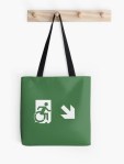 Accessible Exit Sign Project Wheelchair Wheelie Running Man Symbol Means of Egress Icon Disability Emergency Evacuation Fire Safety Tote Bag&nbsp;86