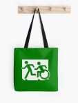 Accessible Exit Sign Project Wheelchair Wheelie Running Man Symbol Means of Egress Icon Disability Emergency Evacuation Fire Safety Tote Bag&nbsp;91