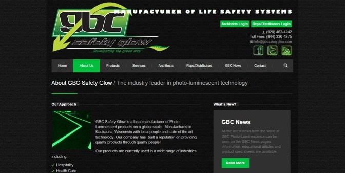 GBC Safety Glow announced as supplier of Photo-Luminescent Accessible Exit Signs