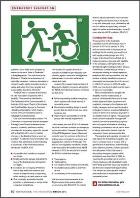 International Fire Protection March 2015 p50 Lee Wilson Planning for Evacuating PWD