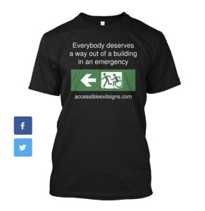 Accessible Exit Sign Project Fund-raising T-Shirt