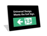 Universal Design Meets the Exit Sign Laptop Skin